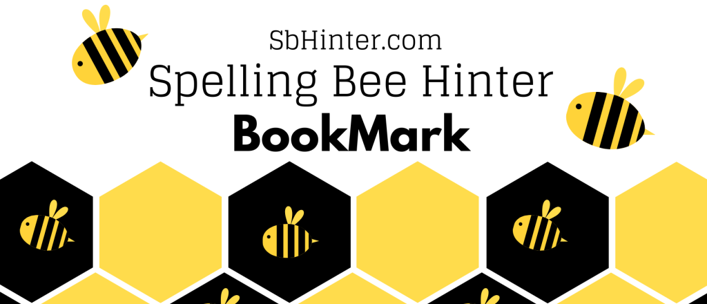 Spelling Bee Hinter BookMark